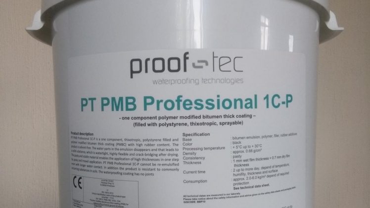 1-ком.бітумна мастика PROOF-TEC PT PMB Professional 1C-P 30 л