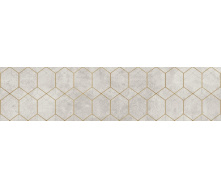 Керамогранитная плитка Cerrad Softcement White Poler Decor Geo декор 29,7х119,7 см (5903313317412)