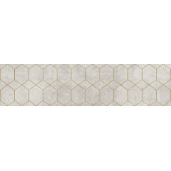Керамогранитная плитка Cerrad Softcement White Poler Decor Geo декор 29,7х119,7 см (5903313317412) Івано-Франківськ