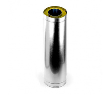 Труба-удлинитель 1 м 110/180 мм нержавеющая сталь 0,5 / 0,5 мм двустенный элемент