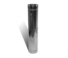 Труба-удлинитель 0,3 м 140/200 мм нержавеющая сталь/нержавеющая сталь 0,5 мм двустенный элемент