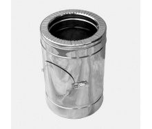 Ревизия на дымоход диаметр 150/180 мм нержавеющая сталь 0,5 мм двустенный элемент