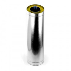 Труба-подовжувач 1 м 220/280 мм оцинкована сталь 0,8 мм двостінний елемент Київ