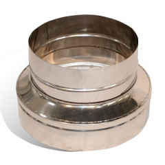 Перехід діаметр 160/160 мм нержавіюча сталь 1 мм одностінний елемент Київ