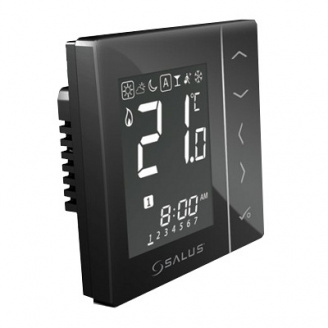 Безпровідний кімнатний термостат SALUS з цифровою індикацією 4 в 1, живлення від батарейок, VS20BRF