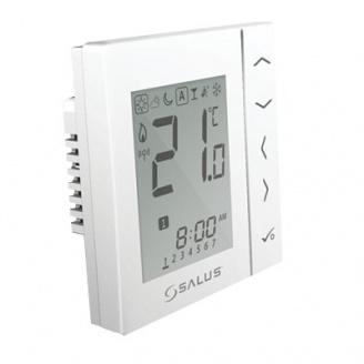 Безпровідний кімнатний термостат SALUS з цифровою індикацією 4 в 1, 230V, білий VS20WRF