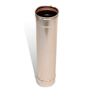 Труба димохідна Ø 150 мм нержавіюча сталь 0,5 мм одностінний елемент