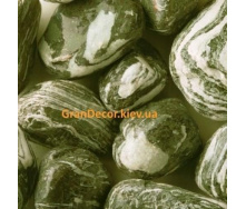 Мраморная галька Ангельский камень 50-100 мм зеленый