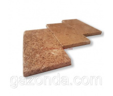 Плитка з натурального каменю травертин Ноче 1,2х7,5х15 см коричнева