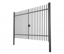 Ворота розсувні Дзен стандарт 4х1.5 зварні з металопрофілю