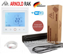 Теплый пол ARNOLD RAK Standart FH/3 м²/540Ват/ 180Вт/м² двухжильный нагревательный мат с сенсорным программируемым терморегулятором TWE02 Wi-Fi