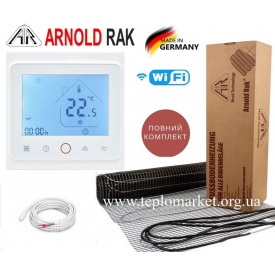 Теплый пол ARNOLD RAK Standart FH/10 м²/1800Ват/ 180Вт/м² двухжильный нагревательный мат с сенсорным программируемым терморегулятором TWE02 Wi-Fi