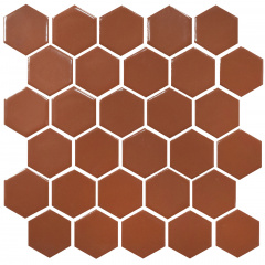 Мозаика керамическая Kotto Keramika H 6009 Hexagon Brown 295х295 мм Вінниця