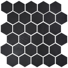 Мозаика керамическая Kotto Keramika H 6021 Hexagon Black 295х295 мм Львів