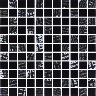 Мозаика стеклянная Kotto Keramika GMP 0425049 С2 Print 45/Black 00 300х300 мм