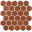 Мозаика керамическая Kotto Keramika H 6009 Hexagon Brown 295х295 мм Львов