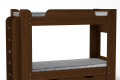 Двоярусне ліжко дитяче Твікс Компаніт 70х190 см дсп білого кольору