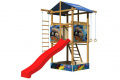 Детская площадка SportBaby №7 деревянная башня с горкой веревочной лестницей