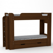 Двоярусне ліжко дитяче Твікс Компаніт 70х190 см дсп білого кольору