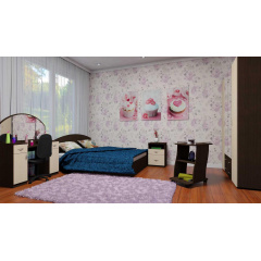 Мебель для спальни Компанит №5 двухместный гарнитур дсп венге Полтава