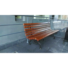 Деревянная скамейка ИГ Парковая 1800х520х740 мм для улицы чугунные ножки Южноукраинск