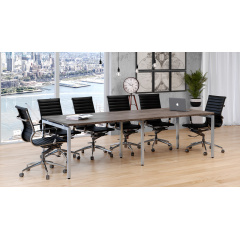 Офісний стіл для переговорів Loft-design Q-2700 мм довгий прямокутний лдсп дуб-палена Вінниця