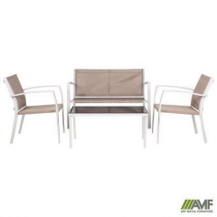 Комплект садових меблів вуличної AMF Camaron софа два крісла кавовий столик Березне