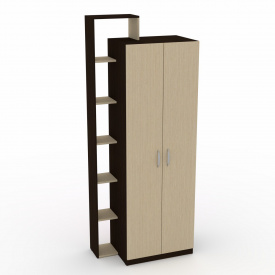 Шкаф-9 Компанит для спальни, двухдверный с открытыми полочками, лдсп