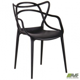 Пластиковый стул AMF Viti черный для сада на террасу в кафе