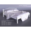 Металлическая двуспальная кровать Тенеро Маранта 140х200 см белая Полтава