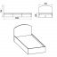 Односпальне ліжко-90 Компаніт 90х200 см з узголів'ям дсп горіх-еко Київ