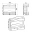 Двухъярусная детская кровать Бриз Компанит 190х70 см с двумя ящиками из лдсп орех-темный Полтава