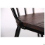 Металевий стілець Clapton чорний з дерев'яним сидінням гевея колір під горіх Чернівці