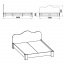 Двуспальна ліжко-170 мдф Компаніт з узголів'ям на ніжках вільха Полтава