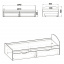 Одномісне ліжко 90+2 Компаніт 90х200 см дитяче-підліткове білого кольору з висувними ящиками Одеса