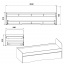 Двойная кровать Компанит-80+70 см двухместная выдвижная из лдсп Ровно