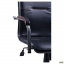 Офісне крісло АМФ Самба-RC чорне Хром на коліщатках з дерев'яними підлокітниками горіх Суми