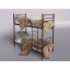 Кровать двухъярусная Маранта Тенеро 90х200 см металлическая темного цвета Николаев