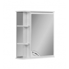 Шкаф навесной зеркальный для ванной комнаты БАЗИС 55 правый ПиК Одесса