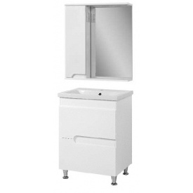 Комплект мебели для ванной комнаты СИМПЛ 50 белый с умывальником Комо 50