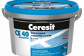Водостойкий шов эластичный CERESIT CE 40 серый 2 кг