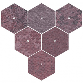Дизайнерская ковровая плитка Halbmond Shape and Create - Hexagon 15210-A02