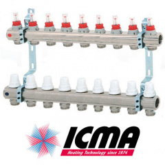Коллектор для системы ТЕПЛЫЙ ПОЛ ICMA на 11 выходов K013 Кременчуг