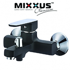Змішувач для ванни короткий ніс MIXXUS Missouri Euro Black чорний Chr-009 Кременець