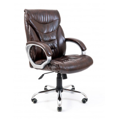 Офисное кресло руководителя Richman Cagliari Титан Dark Brown Хром М1 Tilt Коричневое Вінниця