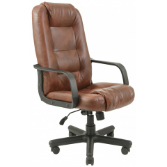 Офисное кресло руководителя Richman Челси Мадрас Tobacco Пластик М2 AnyFix Коричневое Вінниця