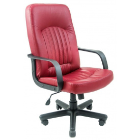 Офисное кресло руководителя Richman Фиджи Zeus Deluxe Berry Пластик М1 Tilt Красное