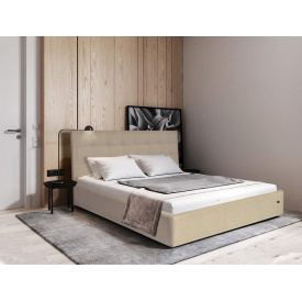 Кровать Двуспальная Richman Честер 160 х 200 см Флай 2207 A1 С подъемным механизмом и нишей для белья Бежевая