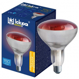 Лампа ISKRA червона 175Вт Е27 230-175-3 інд.упаковка R125 ІЧДЗЧВ (15шт) (не підлягає поверненню)