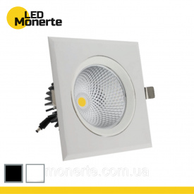 Поворотный встраиваемый LED светильник 195x195 30W downlight белый